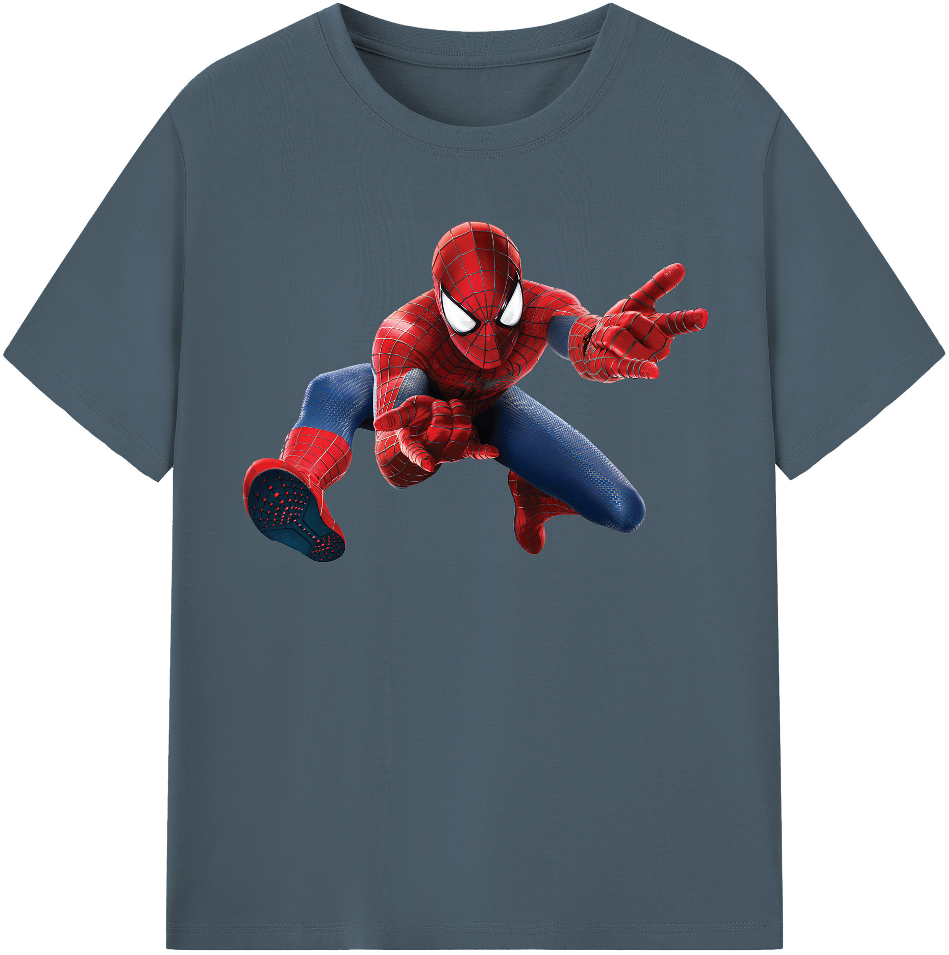（画像用） Spider Man スパイダーマン 綿100％半袖Tシャツ（フロントプリント）